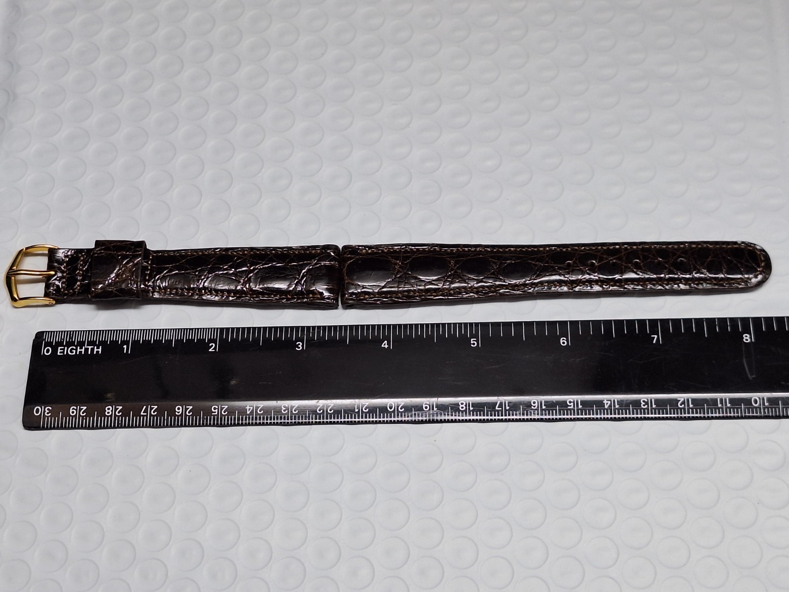 JB Champion Dark Brown Brazilian Crocodile Leather Watch Band Strap 3/4″ LONG