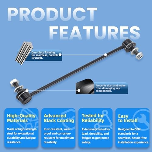 2Pcs K750043 Front Sway Bar Link for 2010-2019 Lexus CT200h, HS250h, K750043 X2