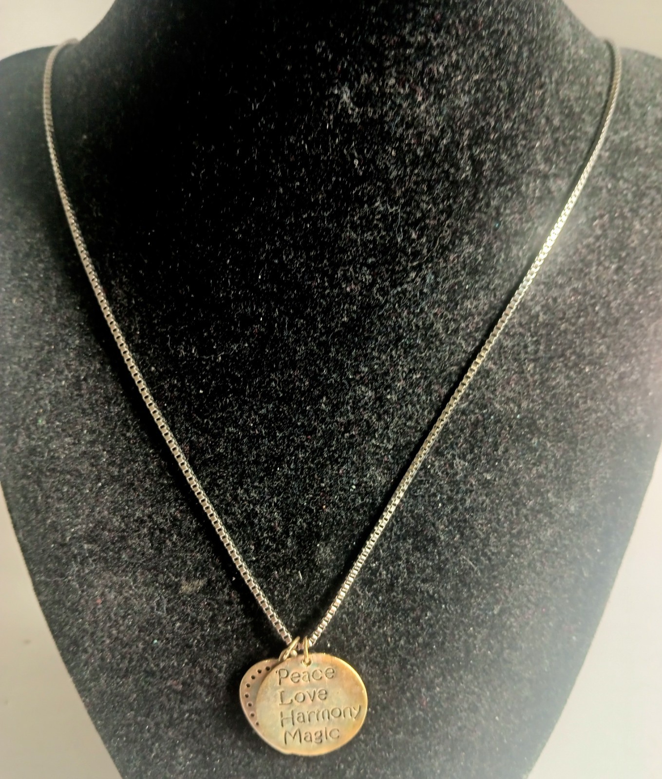 Sterling Silver Peace Love Harmony Magic and Heart with Star Charm Pendants