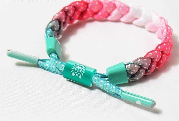 Rastaclat Green Pink Ombre Shoelace Bracelet