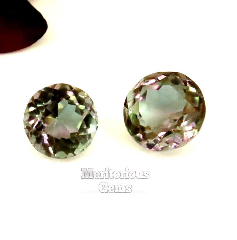 10 To 12 Ct Round Cut Color Changing Alexandrite Natural Pair Of Best Offer