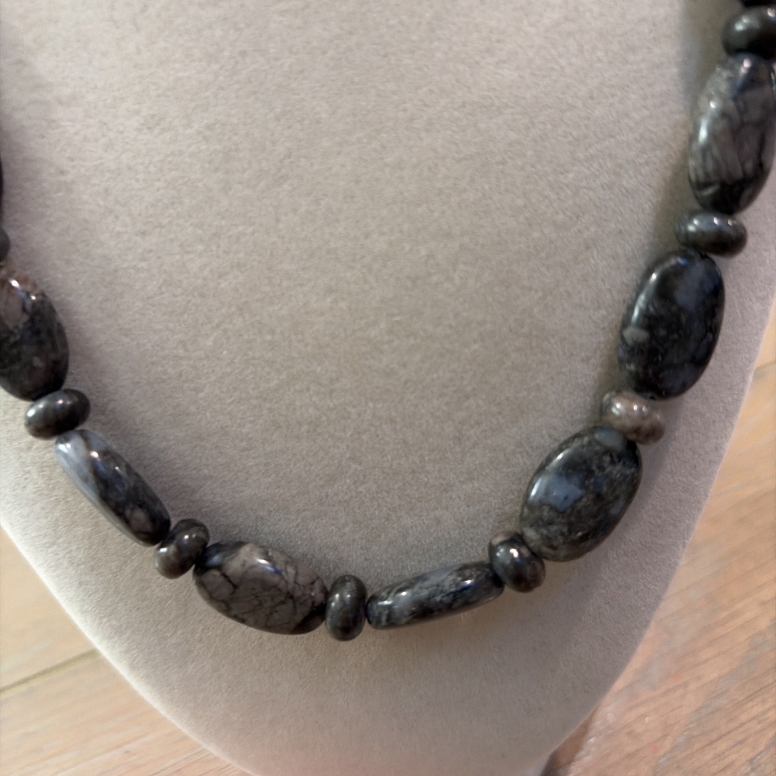Jay King DTR Labradorite & Sterling Silver 925 Necklace 19”