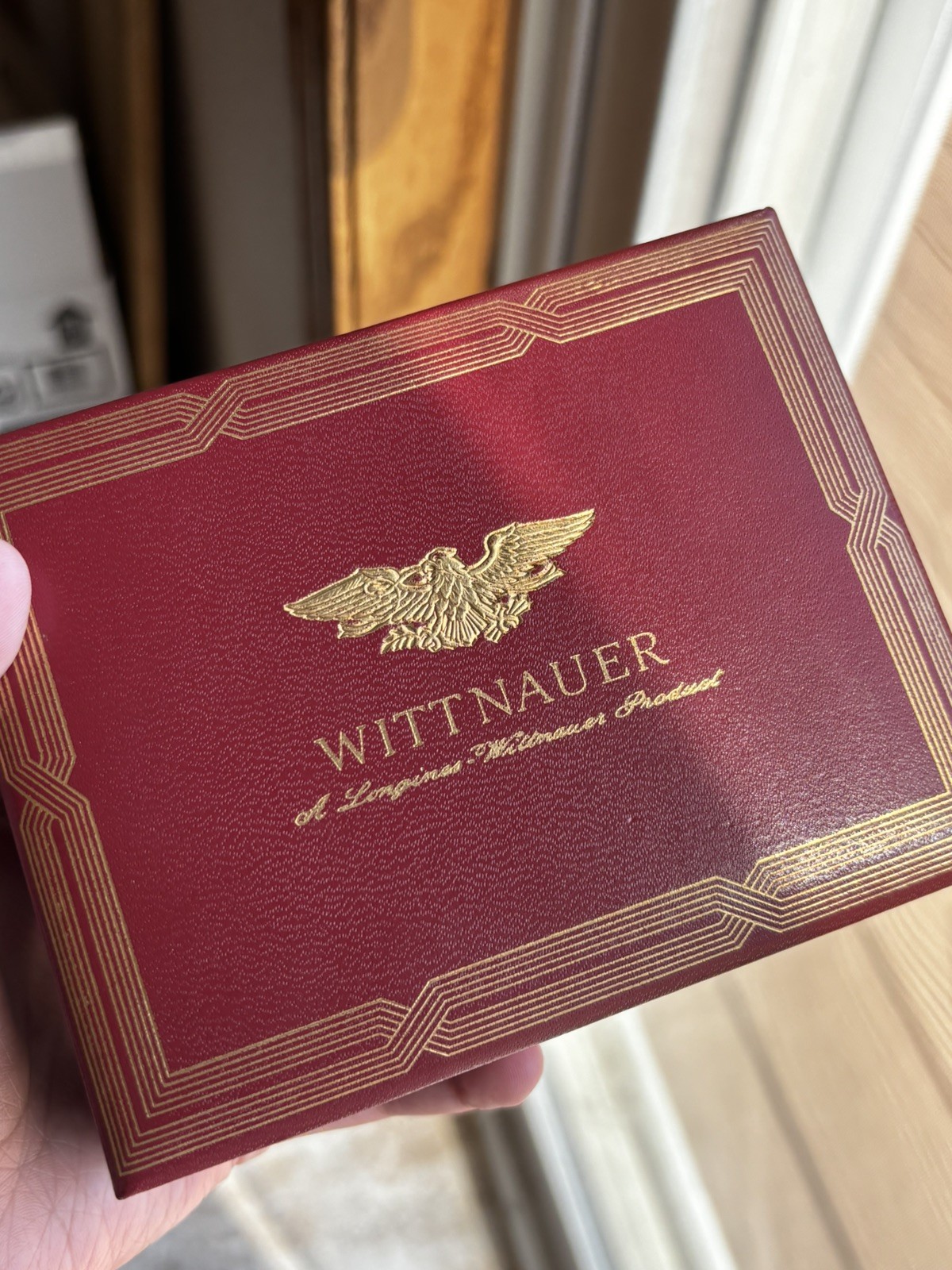 Vintage 1960s Wittnauer Tank Square 10K RGP Art Deco Watch w/Box Documentation