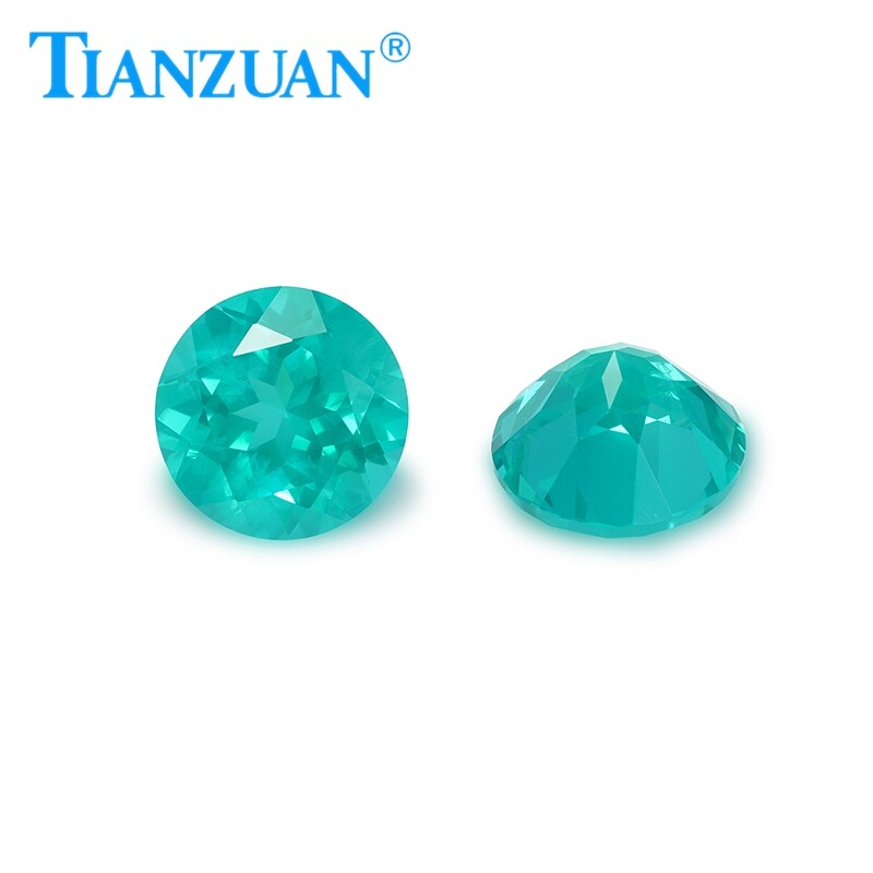 Round Shape YAG Paraiba Color Yttrium aluminum garnet with inclusions loose gems