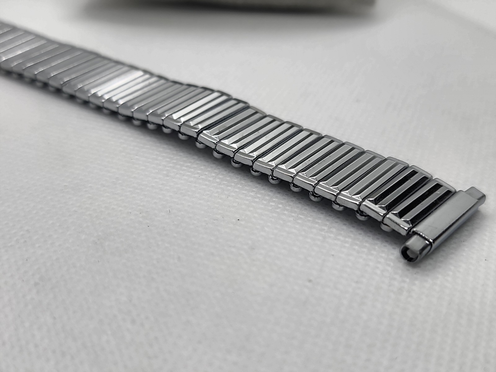 Vintage NOS Brite 17-21mm Adj End Base Metal Top Cap Expansion Watch Band