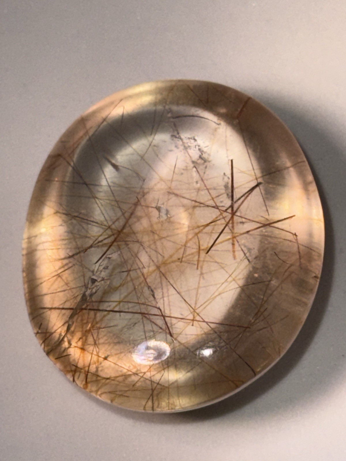 Natural Golden Rutilated Quartz Cabochon 104.70 Ct Beautiful Gem Pakistan