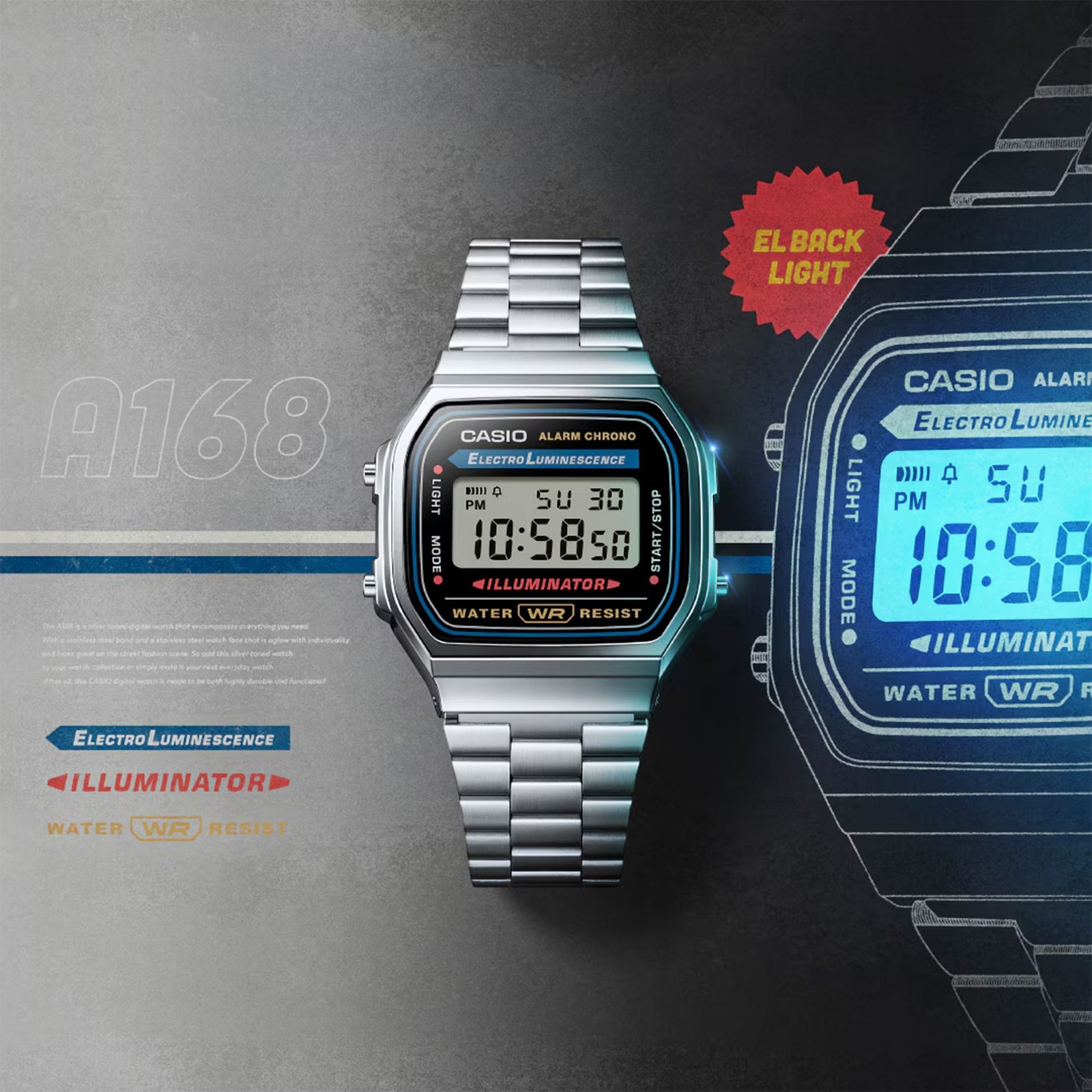 Casio Vintage Collection Digital Watch A168WA-1YES