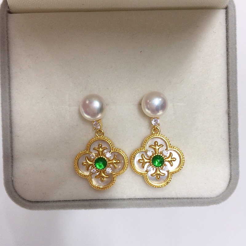 Pearl earrings , Silver Earrings , handmade earrings for women, AAAAA quality
