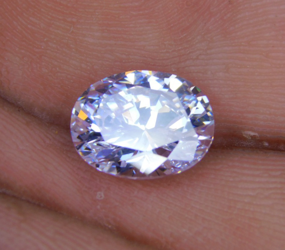 Certified 4.60 Ct. Natural White Zircon Oval Shape Gemstone From Cambodia