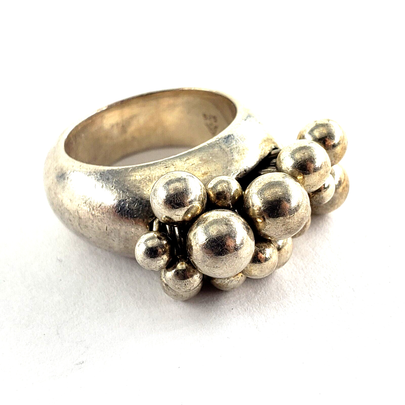 SILPADA Sterling Silver Jewelry Set CHA CHA 9″ Bracelet Ring Size 7 Beaded Ball