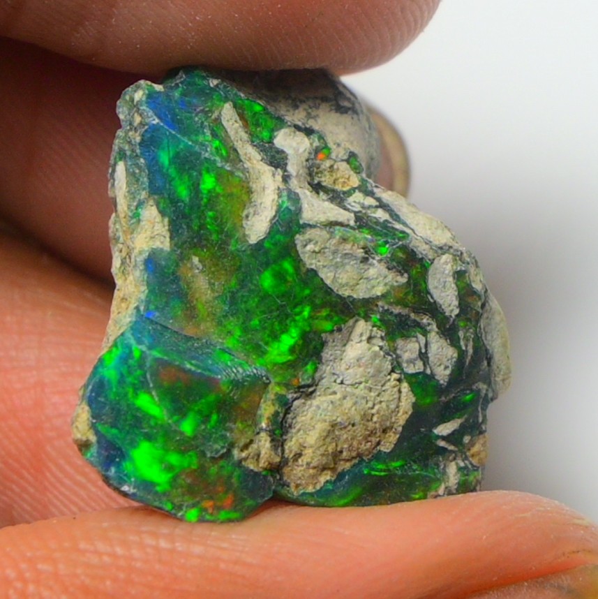 Black Opal Rough 9.45 Carats, Smoked Ethiopian Welo Opal Rough, Fire Opal Raw