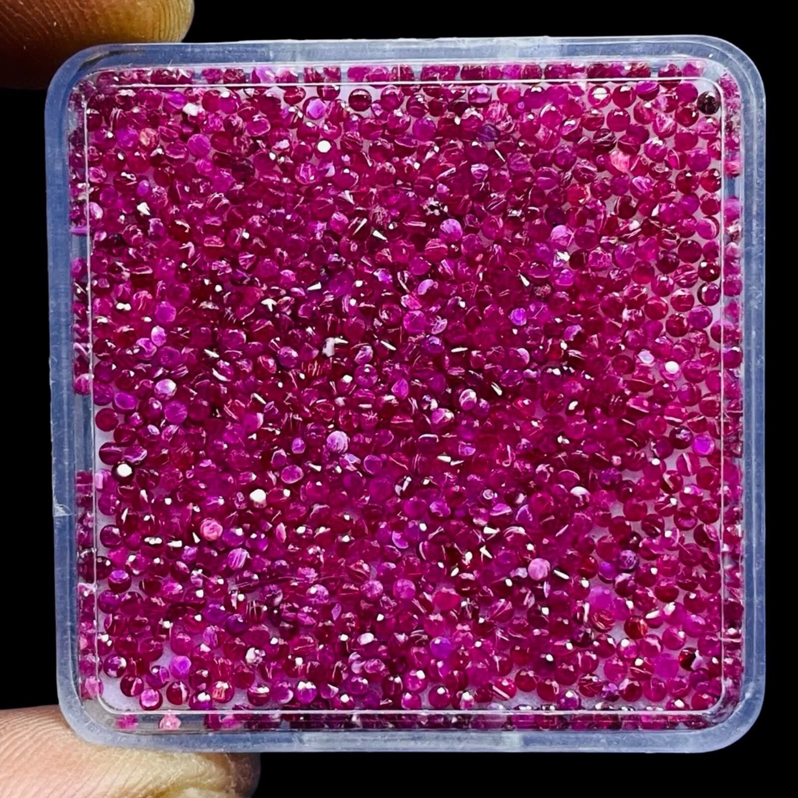 100 Pcs Natural Ruby 1.4mm Round Cut Rich Red Loose Gemstones Wholesale Lot