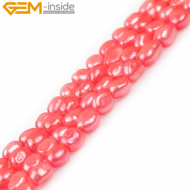 Freeform Assorted Color 8mm Pearls Loose Beads For Jewelry Making 15″ Enhanced