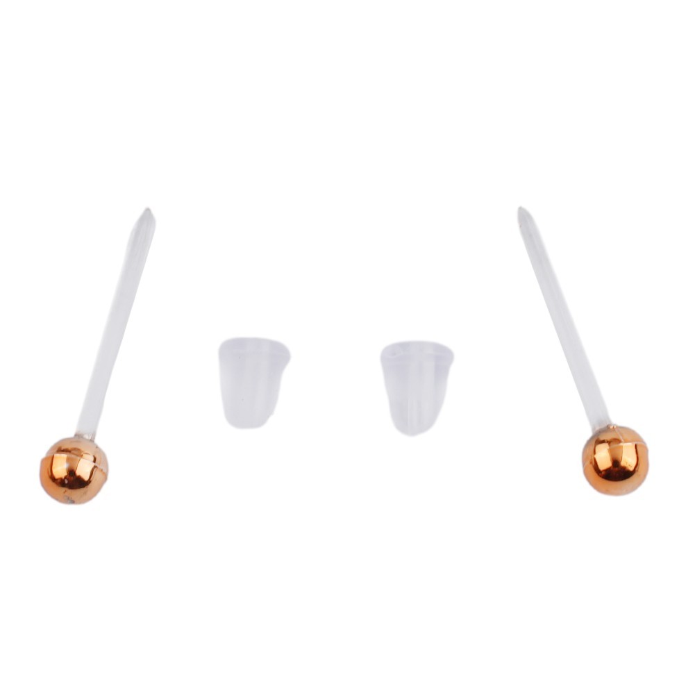 Small Stud Earrings Round Plain 10 Pairs Silver Ladies Ball Bead Ear Elegant 3mm