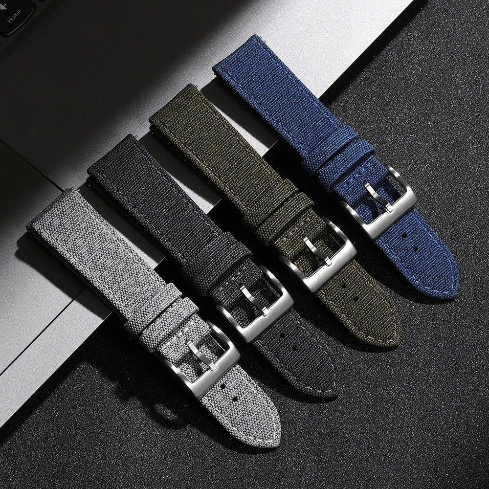 Sailcloth Watch Strap 18-22mm Quick Release Waterproof Fabric Band