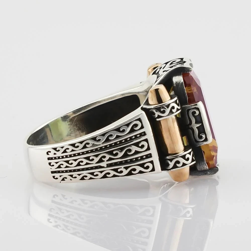 Zultanite Color Changing Gemstone Turkish Handmade Sterling Silver Men’s Ring