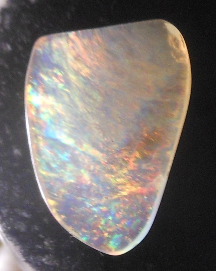 Rare 2.15ct Mexican Fire Opal freeform size dimensions=13.7mm x 10mm x 2.3mm