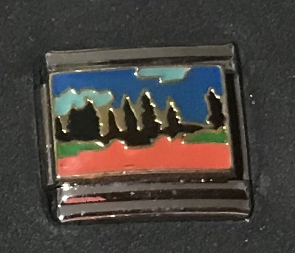 Scenery Trees Enamel WHOLESALE ITALIAN CHARM 9MM K52