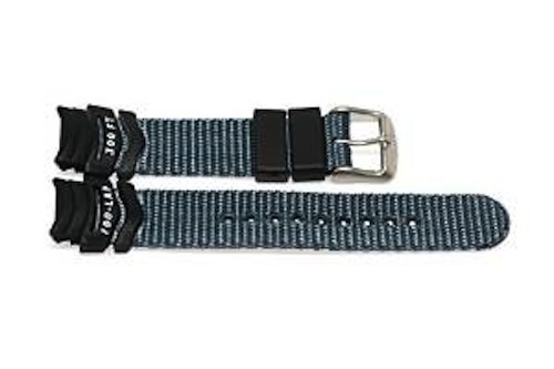 FREESTYLE 14MM BLUE NYLON FABRIC RUBBER WATERPROOF WATCH BAND STRAP