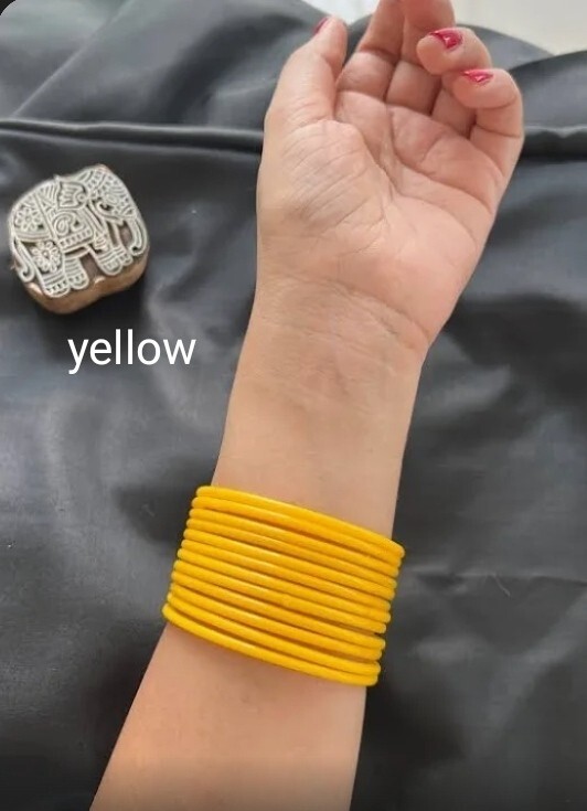 12 Pieces Plain Glass Bangles for all occasion
