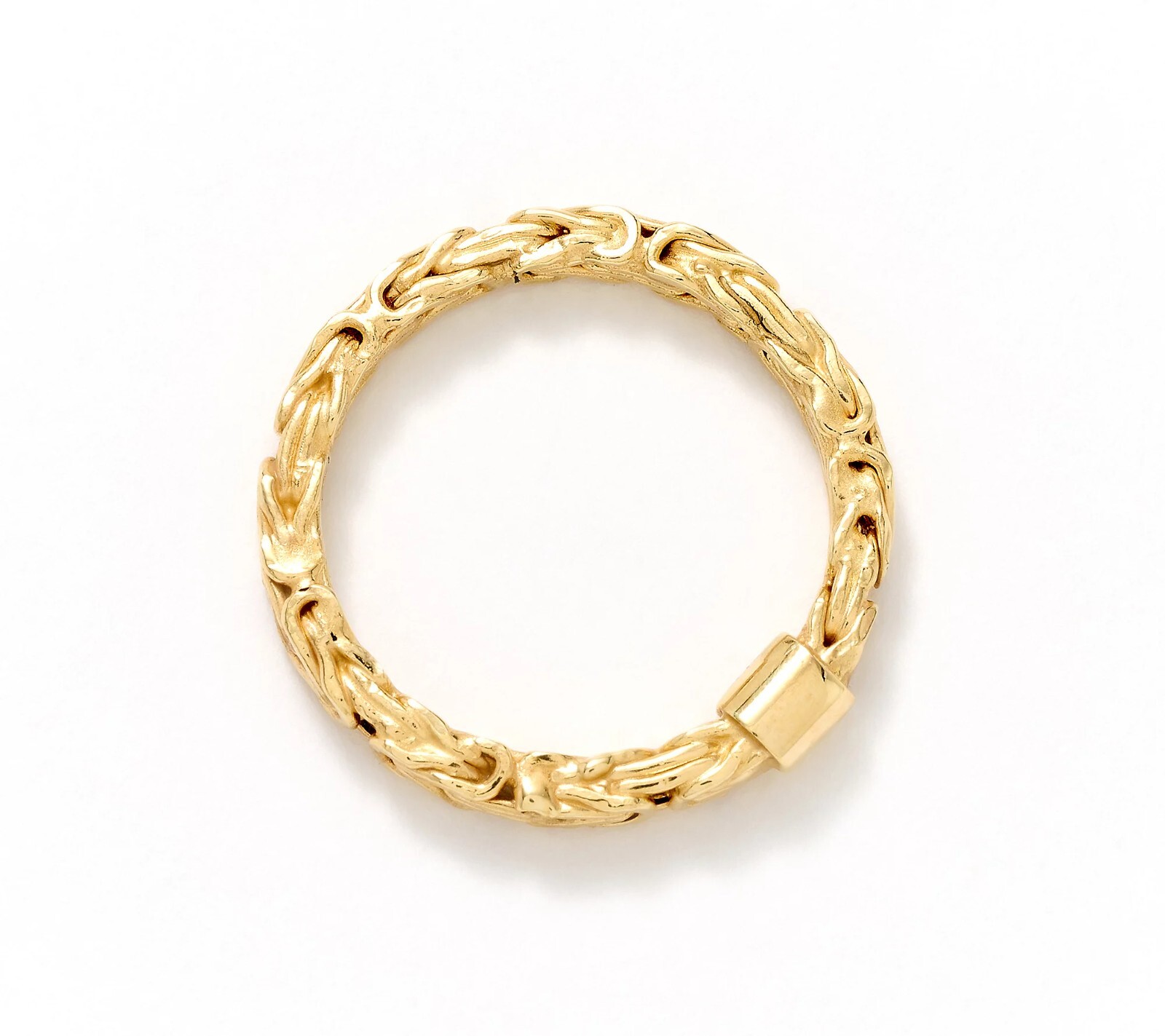 Polished Stackable Byzantine Band Ring Real 14K Yellow Gold Sizes 5 6 9 10