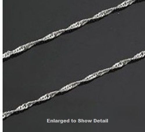 Wave Singapore Necklace–1.8mm*–Sterling Silver–24″–Made in Italy [[BN]