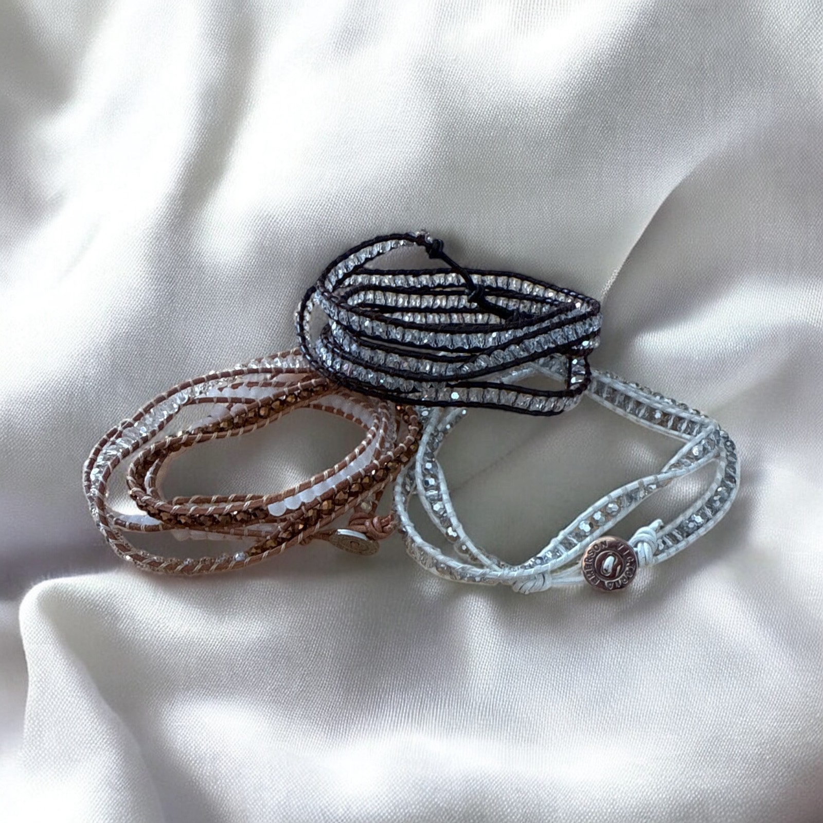 Designer VICTORIA EMERSON Lot of 3 Beaded Wrap Bracelets