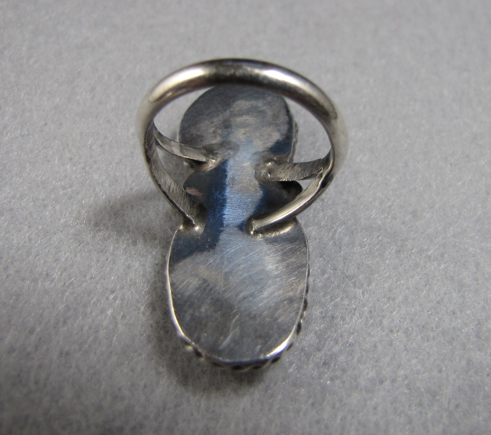 Vintage Navajo Sterling Silver & Turquoise Ring size 7-3/8, 8.8 grams