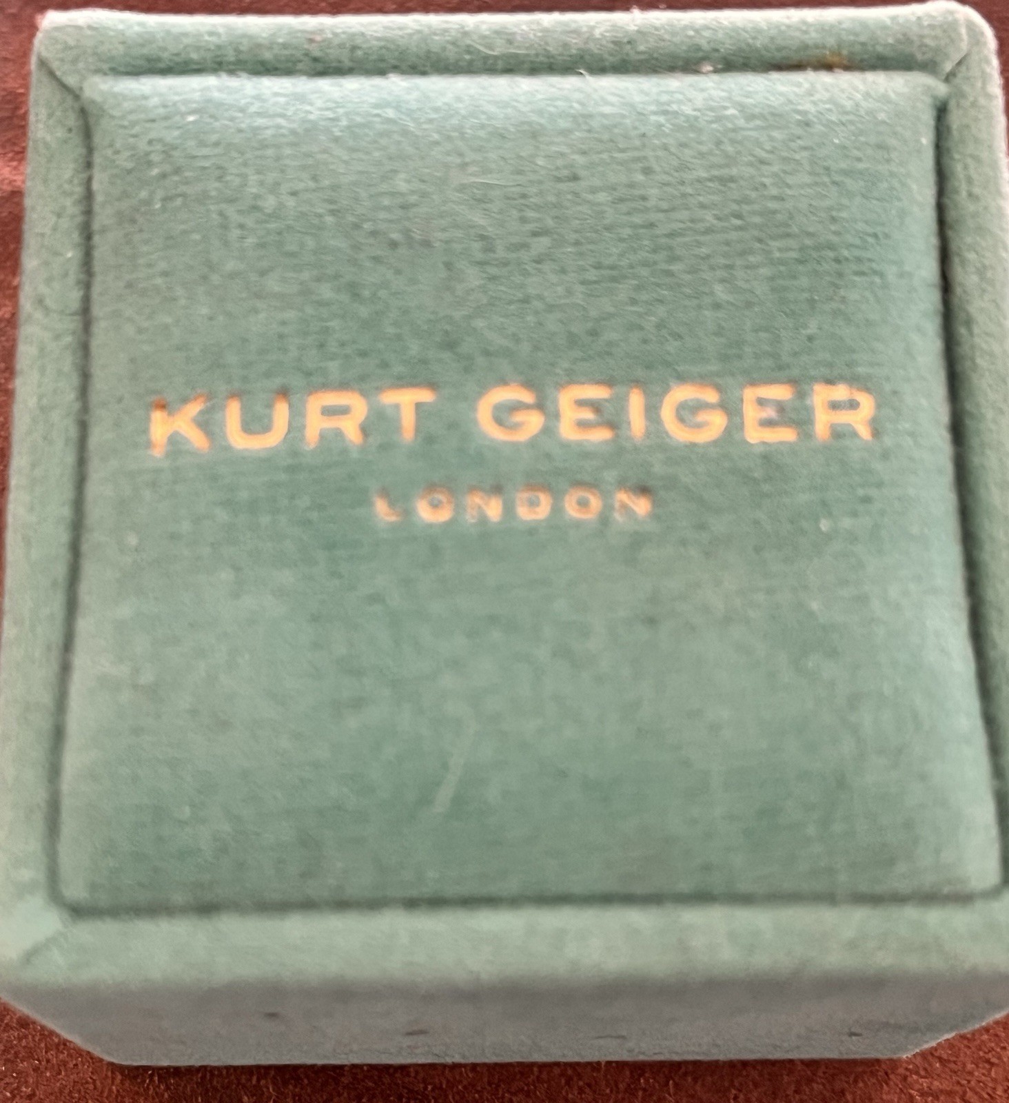 KURT GEIGER LONDON Eagle BLUE Cubic Zirconia Stone Cocktail Ring Size 7 NIB