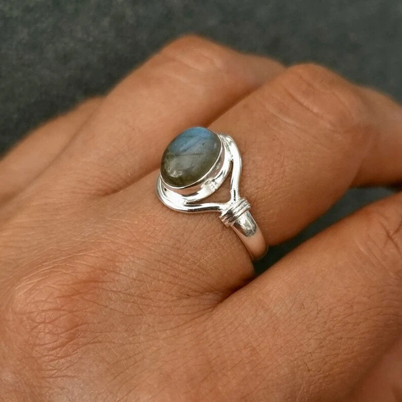 Labradorite Ring925 Sterling Silver Band & Statement Ring Handmade Ring All size