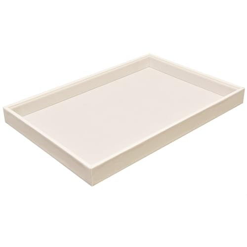 Velvet Jewelry Tray for Drawers Jewelrys Display Tray Stackable Jewelry 1 Beige