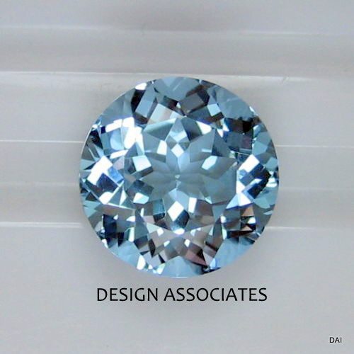 AQUAMARINE 9 MM ROUND CUT OUTSTANDING BLUE COLOR EARTH MINED AND TREATED