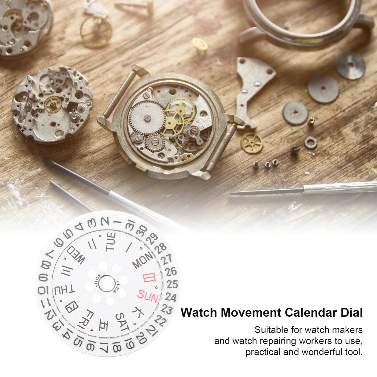 Watch Movement Day&Date Wheel Calendar Dial Set Replacement For Miyota 8200 8205