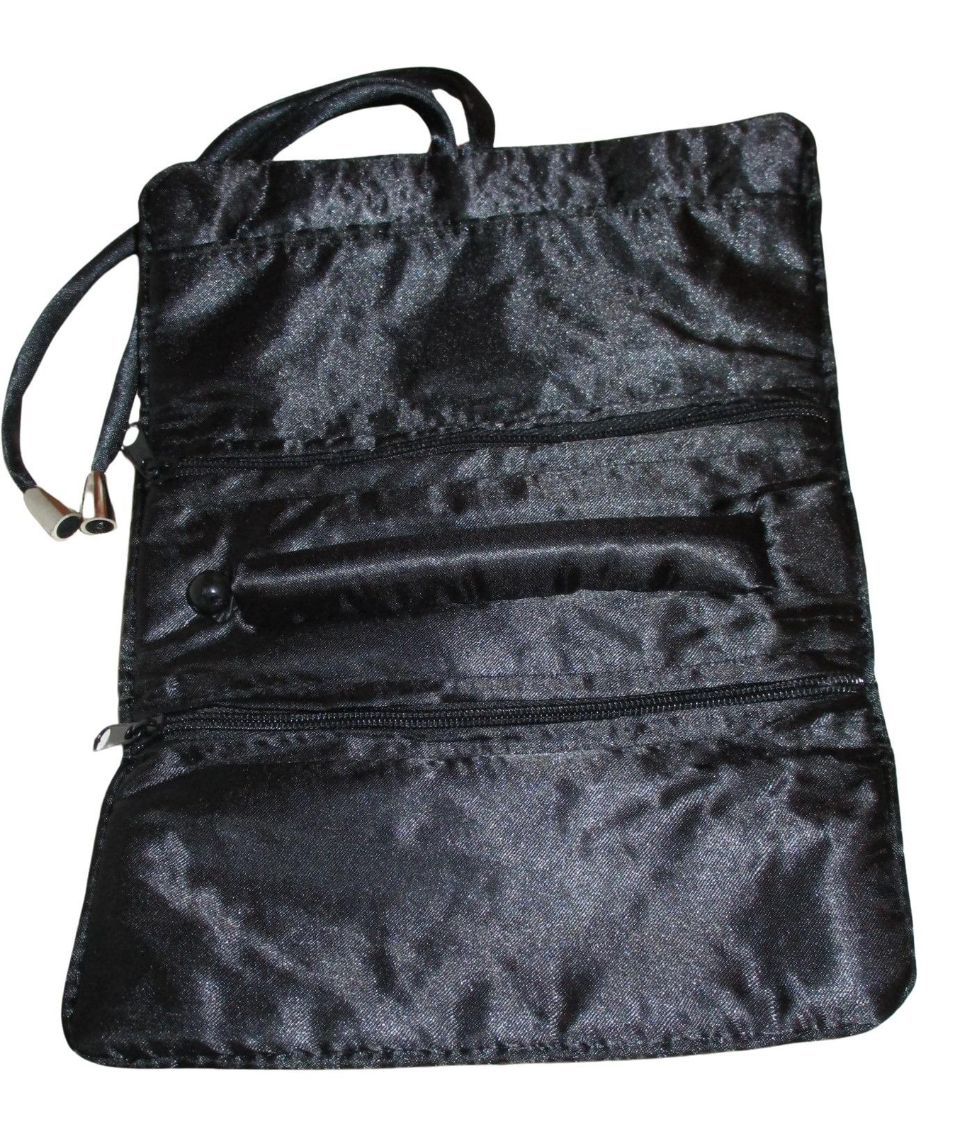 Jewelry Roll,Travel Jewelry Roll Bag, Black