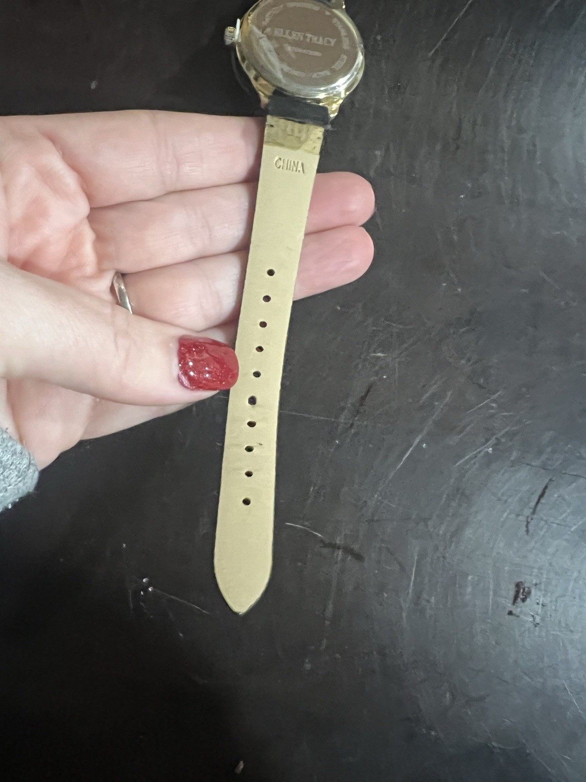 Womens Ellen Tracy Gold-Tone Diamond Dial Watch New In Box