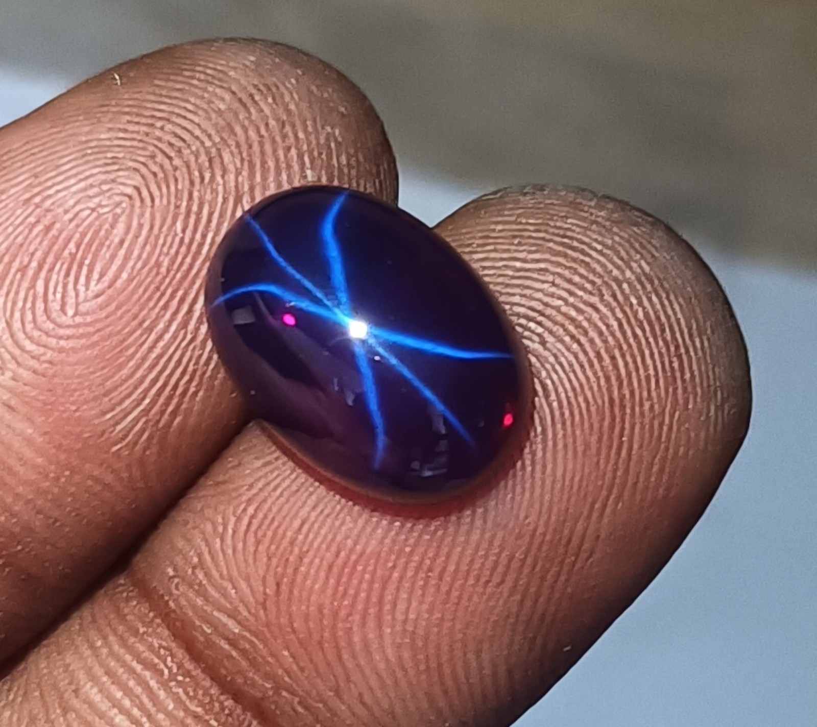 6 Ray GIE Certified Natural Star Sapphire 9.35 Ct Loose Gemstone Oval cabochon