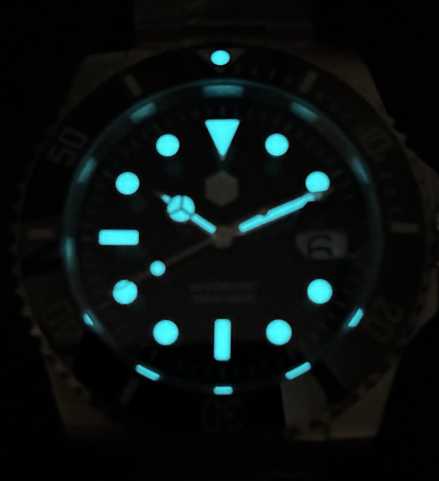 SAN MARTIN WATER GHOST 40MM ST2130 AUTO HI BEAT BLACK ENAMEL SAPPHIRE CERAMIC