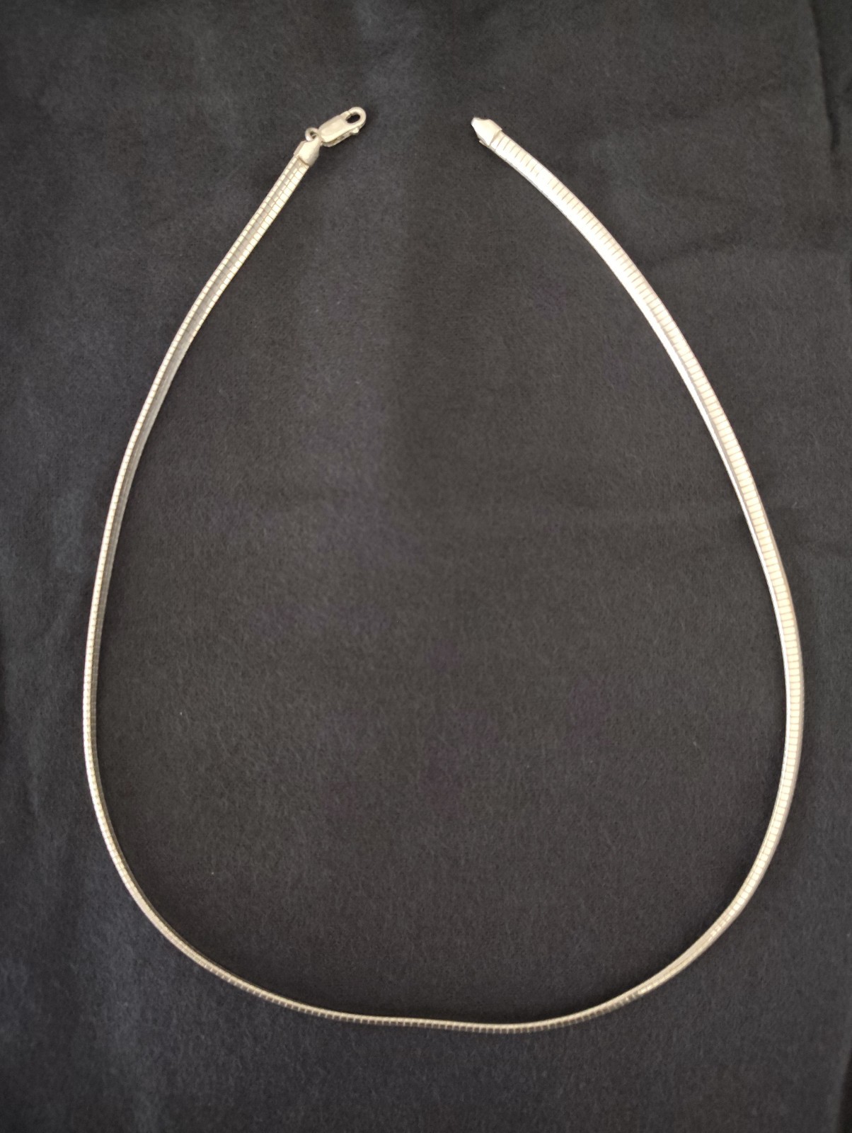 Italian Sterling Silver Omega Necklace 20 Inch 4mm 20g Chain Stamped 925 Italy