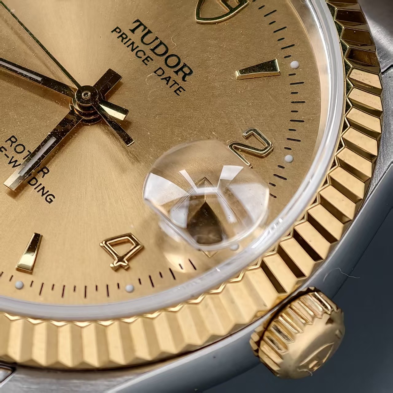 Tudor Gilding Dial Prince Date 74033 Men’s Watch Automatic 34mm Number scale