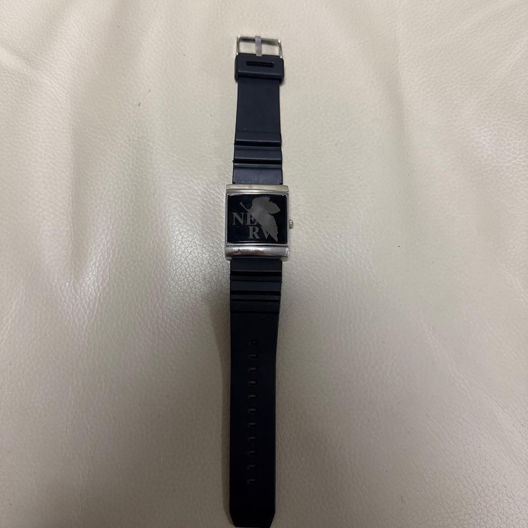 Evangelion NERV Logo Square Quartz Watch Black Unused