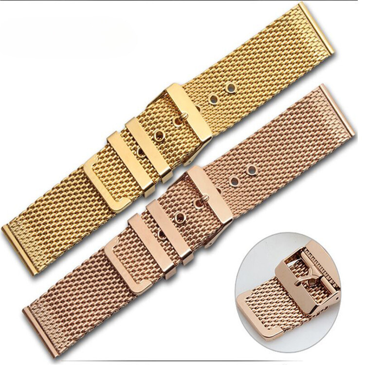 Milanese Stainless Steel Watch Strap Men’s Quality Mesh Metal Band 18 20 22 24mm