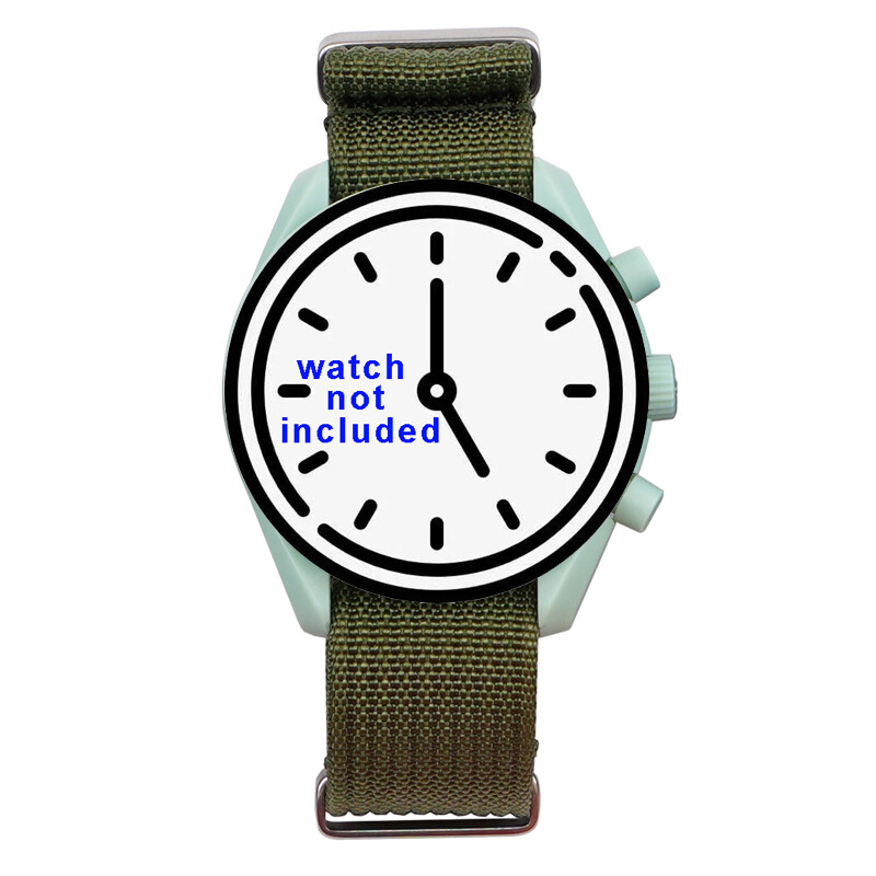 20mm Sport Bracelet Watch Strap Retro One-Piece Long Watchband Weave Nylon Bands