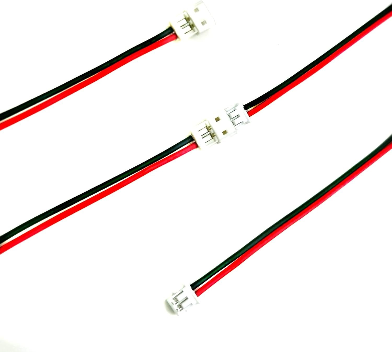 10Pairs 24AWG JST Zh1.5Mm 2PIN Micro Male and Female Connector Plug with 150Mm W