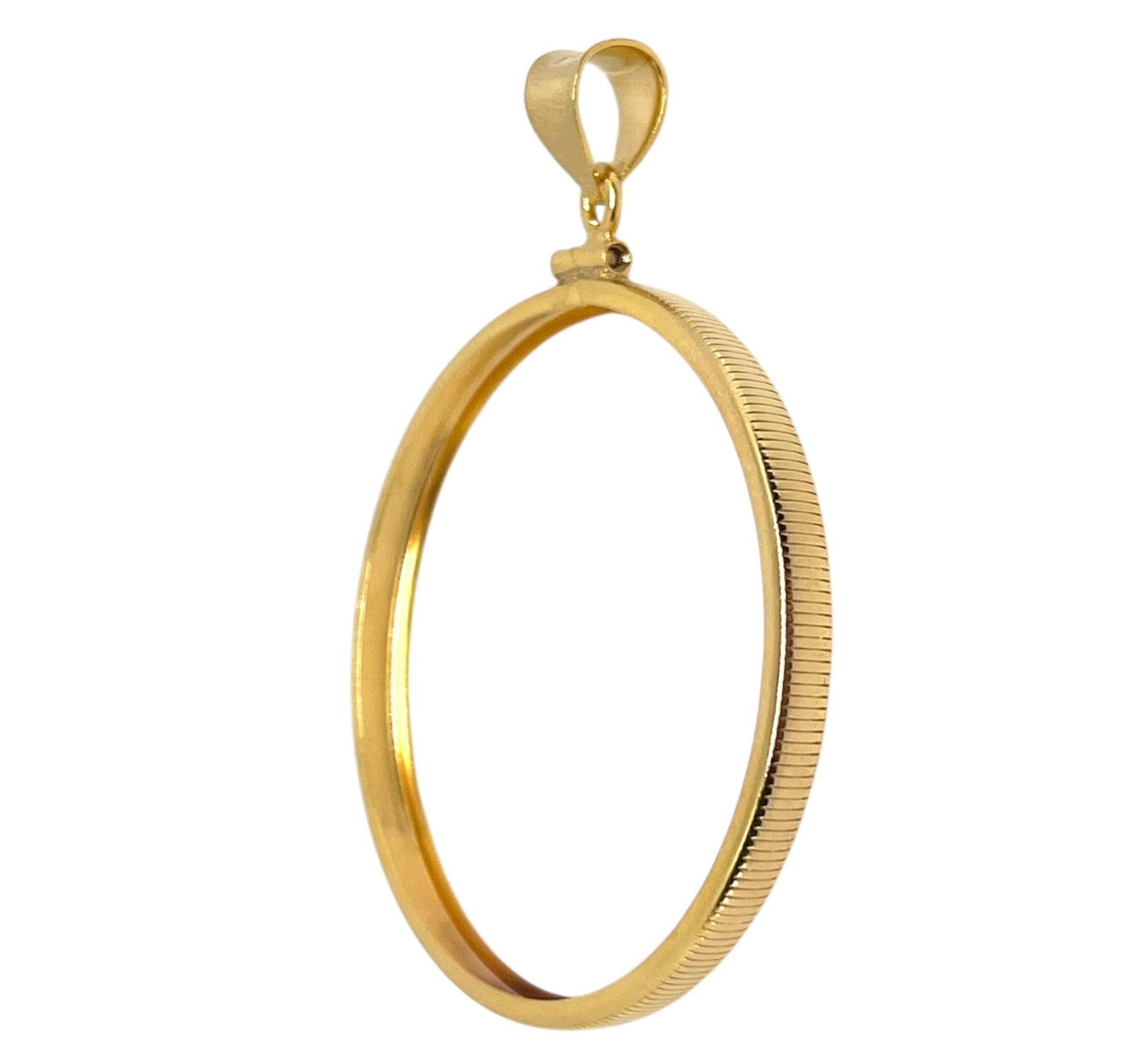 14k gold FILLED Coin Bezel for 1 oz American Silver Eagle 40.6mm ( bezel only )