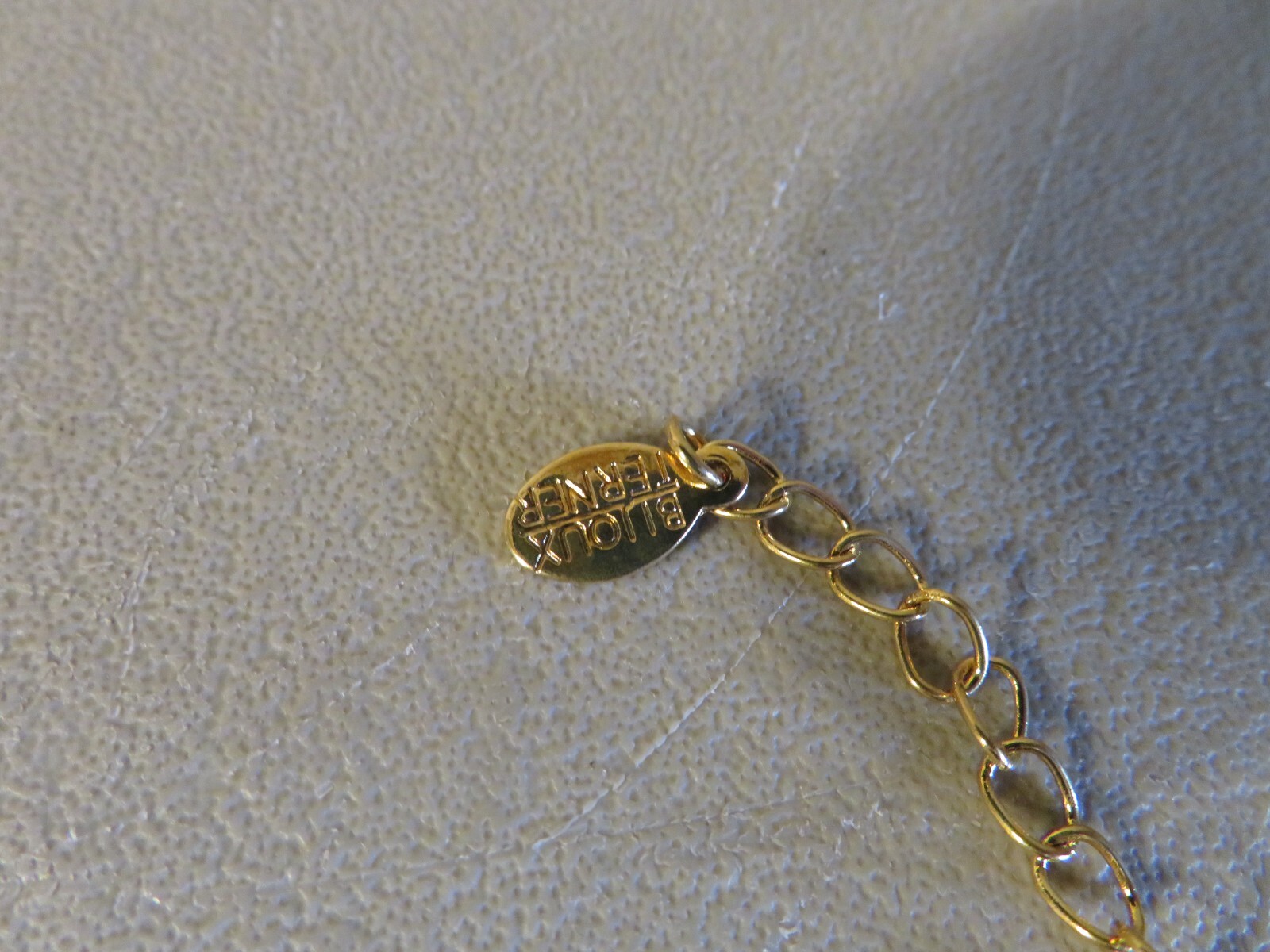 NEW Vintage Bijoux Terner Signed Gold Color Austrian Crystal Necklace & Earrings