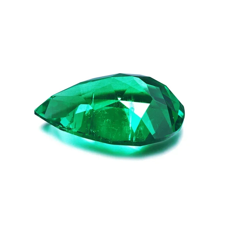 AGL Lab Grown Hydrothermal Pear Cut Lab Grown Colombia Emerald Loose Gemstones
