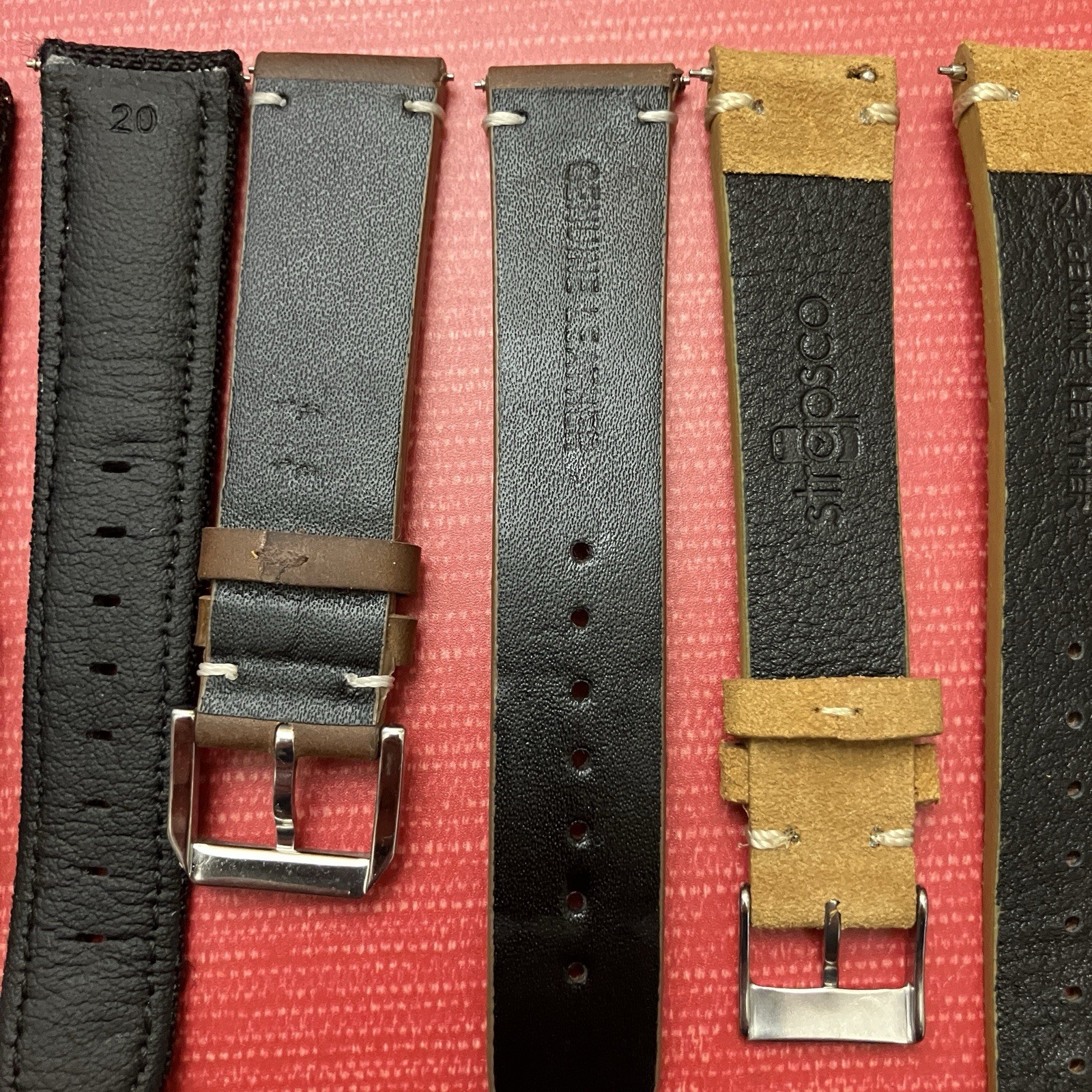 4 Pair Never Used High Quality Watch Straps Bands 20mm StrapsCo and More