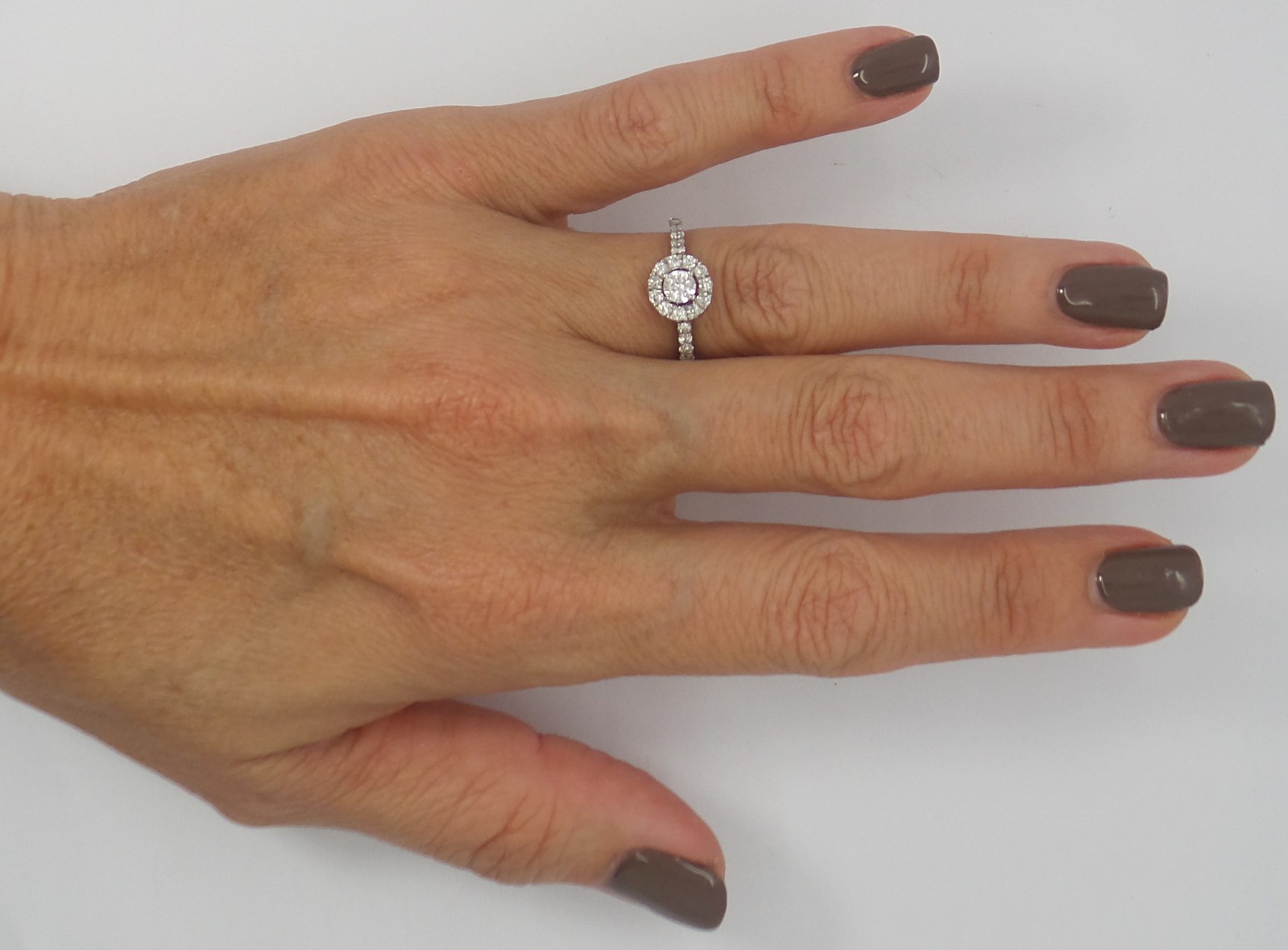3/4CT Natural Round Diamond Engagement Wedding Bridal Ring 10K White Gold Band