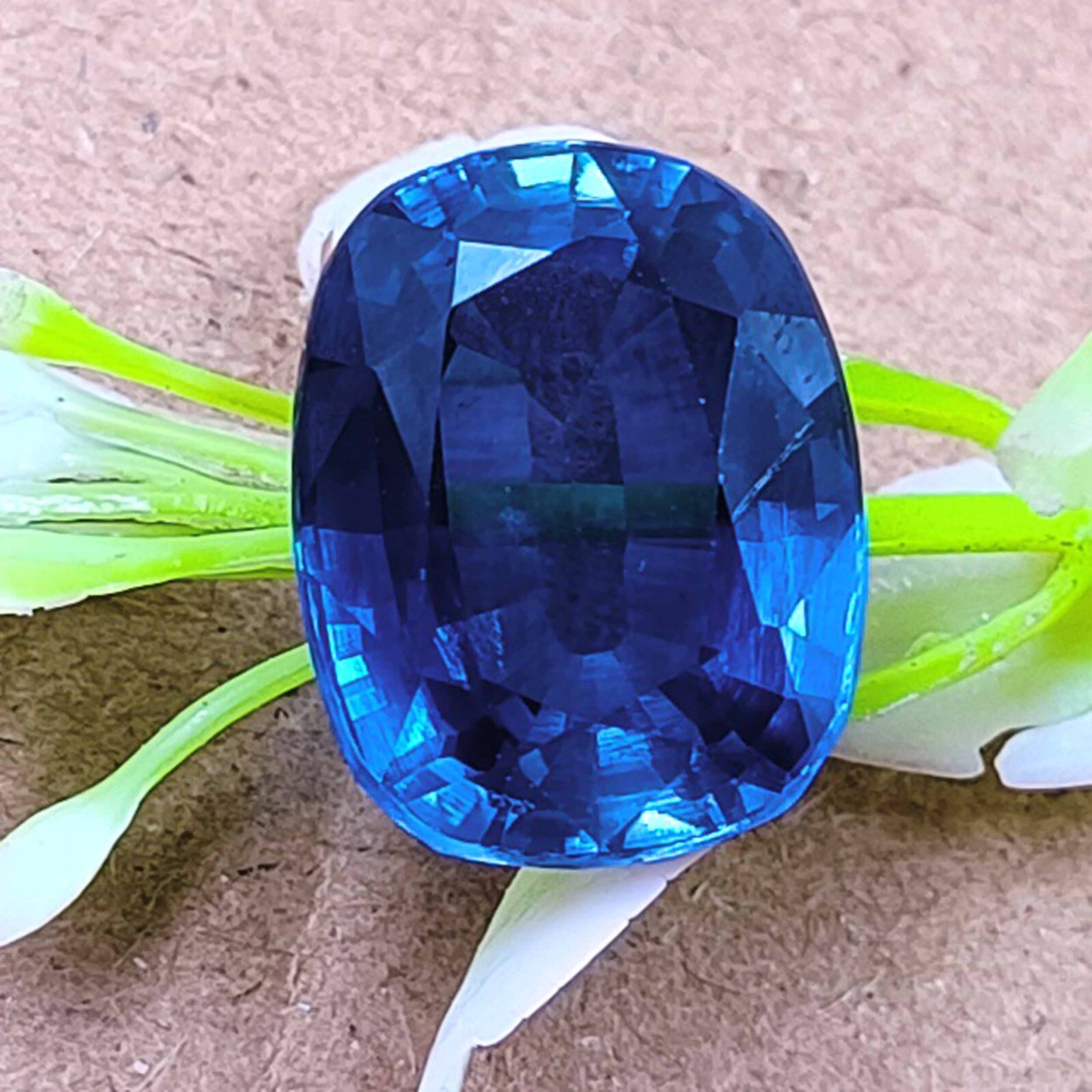 NATURAL EGL CERTIFIED 9CT BLUE SAPPHIRE SRI LANKA CUSHION CUT LOOSE GEMSTONE KKN