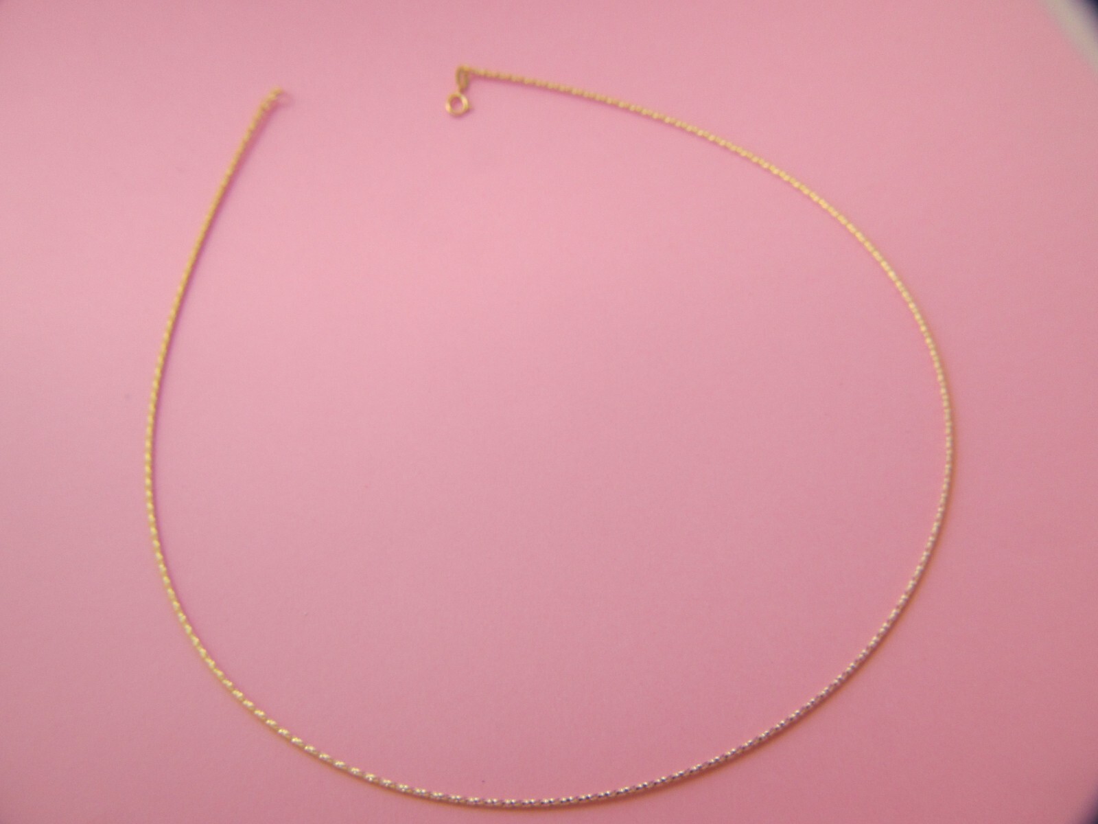 Real 10K Gold Omega Necklace Chain made in Italy
